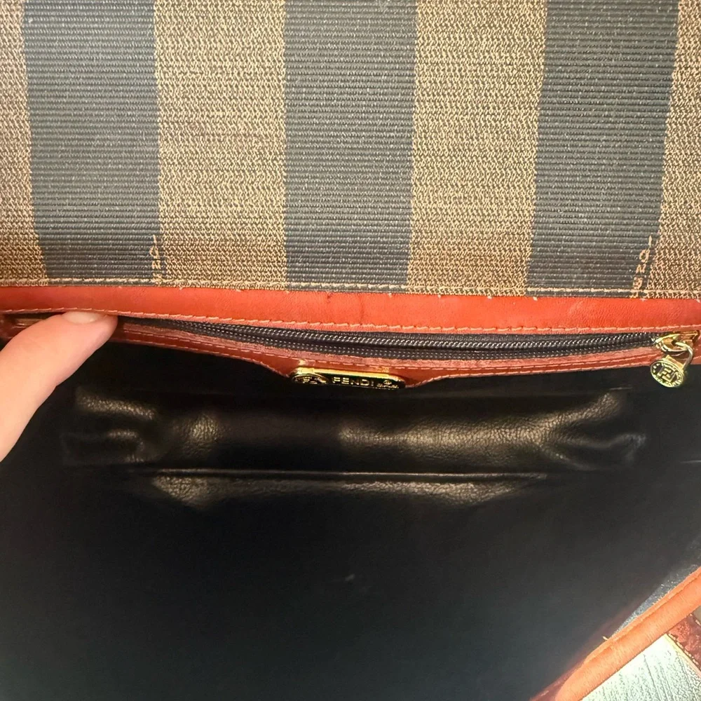 Fendi Pequin Flap Crossbody Bag - Picture 8 of 17